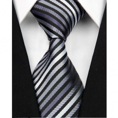 Hedvábná kravata černá NT0075