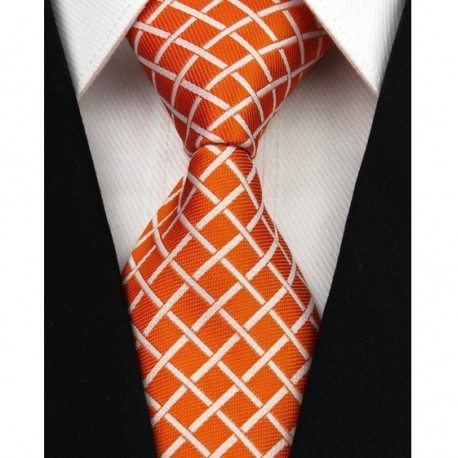 Hodvábna kravata oranžová NT0016