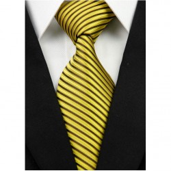Hodvábna kravata žltá NT0243