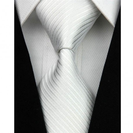 Hodvábna kravata bílá NT0019