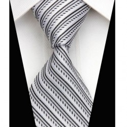Hedvábná kravata bílá NT0517
