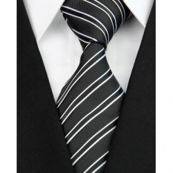 Hedvábná kravata černá NT0131