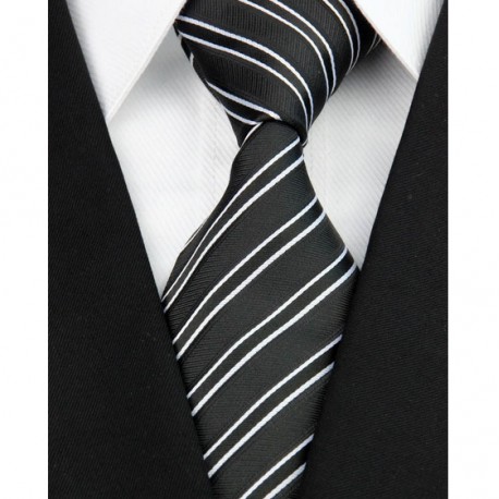 Hodvábna kravata čierna NT0131