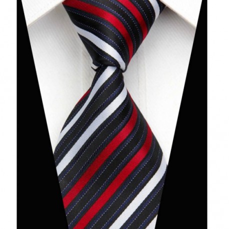 Hedvábná kravata černá NT0477