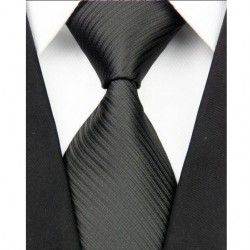 Hodvábna kravata čierna NT0031