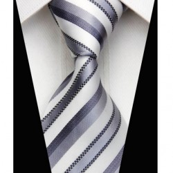 Hodvábna kravata strieborná NT0468