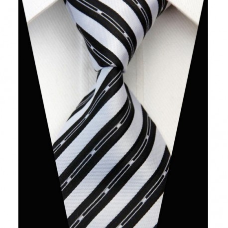 Hedvábná kravata černá NT0579