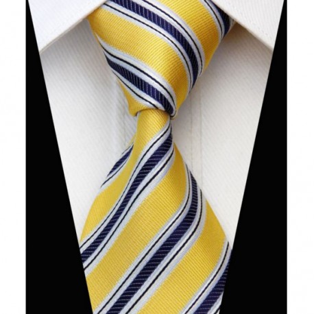 Hodvábna kravata žltá NT0567