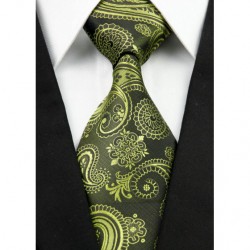 Hodvábna kravata zelená NT0214