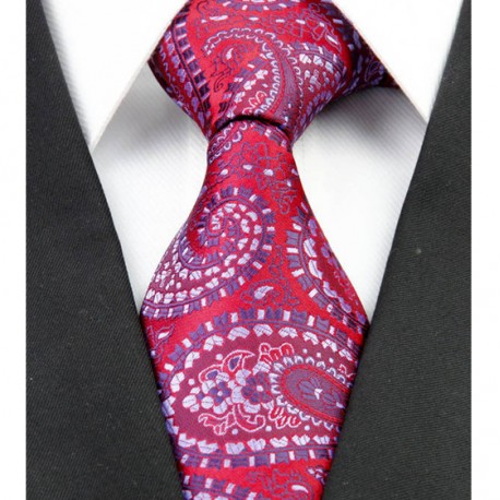 Kašmírová hedvábná kravata červená NT0222