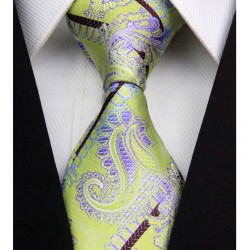 Hodvábna kravata zelená NT0335