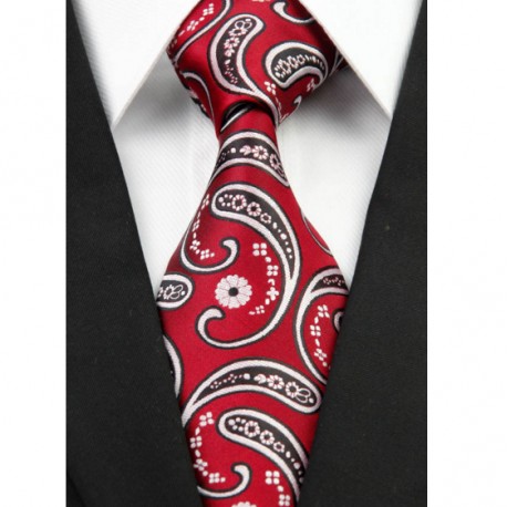 Hodvábna kravata červená NT0213