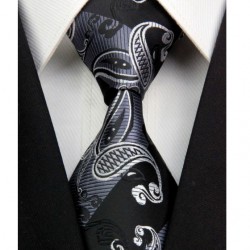 Hodvábna kravata čierná NT0395