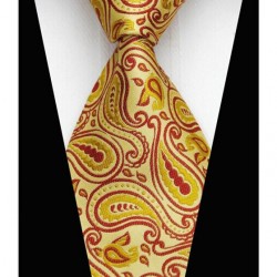 Hodvábna kravata žltá GZ095