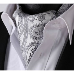Pánský kravatový šátek Askot stříbrný