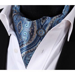 Pánský kravatový šátek Askot modrý