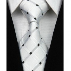 Hodvábna kravata biela NT0029