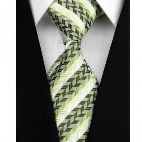 Hedvábná kravata zelená NT0038