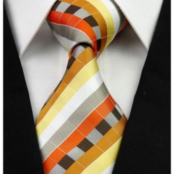 Hedvábná kravata oranžová NT0249