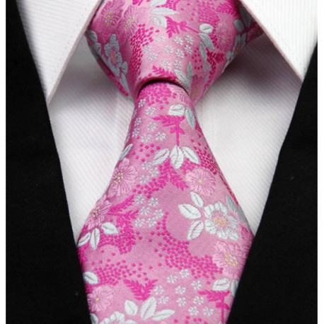 Hedvábná kravata růžová NT0237