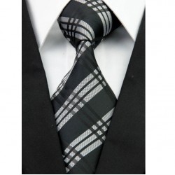 Hedvábná kravata černá NT0242
