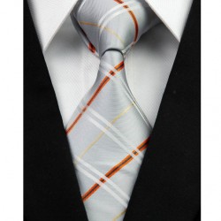 Hodvábna kravata strieborná NT0236