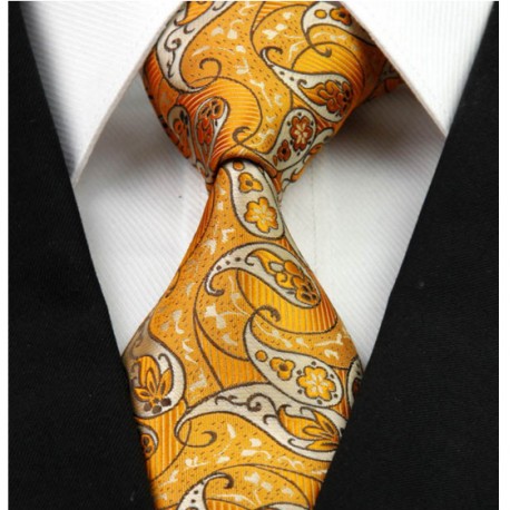 Hedvábná kravata oranžová NT0238