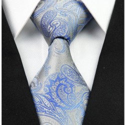 Hedvábná kravata kašmírová šedá NT0262