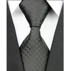Hedvábná kravata černá NT0034