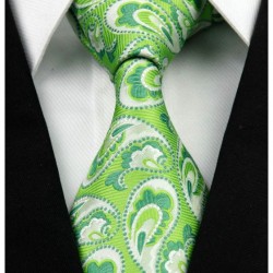 Hodvábna kravata zelená NT0254
