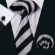 Dárkové balení šedá kravata, kapesníček a manžetové knoflíčky