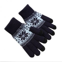 Zimní rukavice s norským vzorem černé