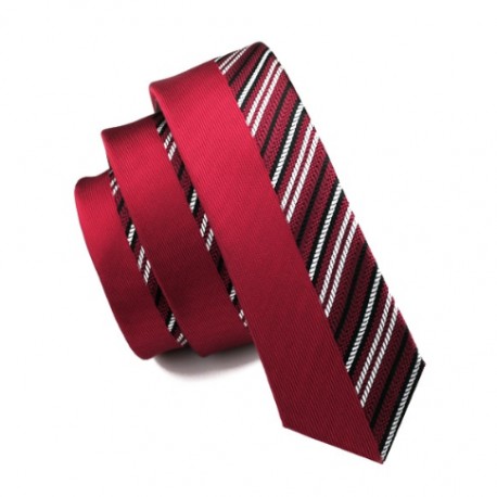 Pánská hedvábná Slim kravata červená