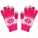 Zimní rukavice s norským vzorem růžové