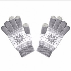 Zimní rukavice s norským vzorem šedé