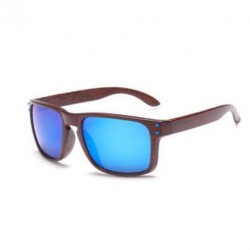 Sportovní sluneční brýle dřevěné modré
