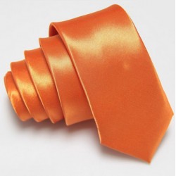 Úzka SLIM kravata oranžová