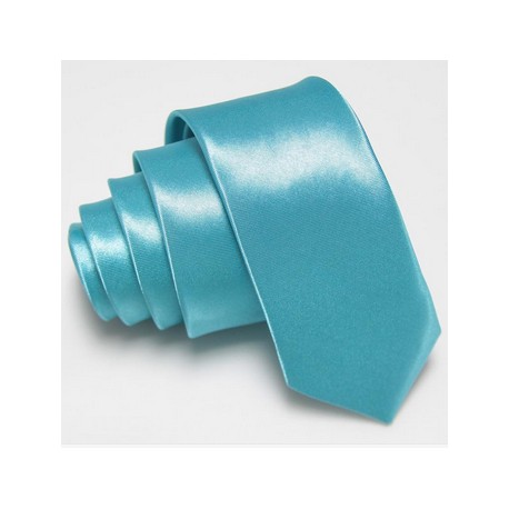 Úzká SLIM kravata světle modrá tyrkysová