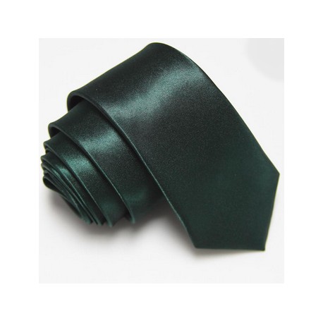 Úzká SLIM kravata tmavě zelená